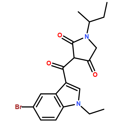 2,4-Pyrrolidinedione, 3-[(5-bromo-1-ethyl-1H-indol-3-yl)carbonyl]-1-(1-methylpropyl)-