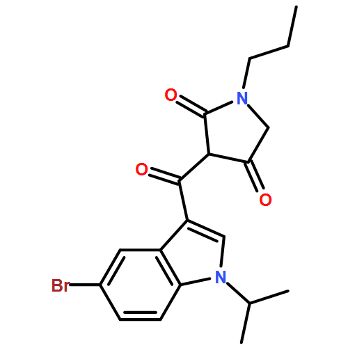 2,4-Pyrrolidinedione, 3-[[5-bromo-1-(1-methylethyl)-1H-indol-3-yl]carbonyl]-1-propyl-