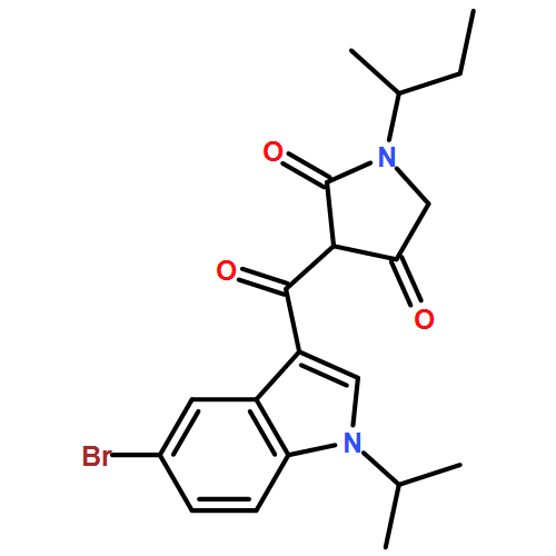 2,4-Pyrrolidinedione, 3-[[5-bromo-1-(1-methylethyl)-1H-indol-3-yl]carbonyl]-1-(1-methylpropyl)-