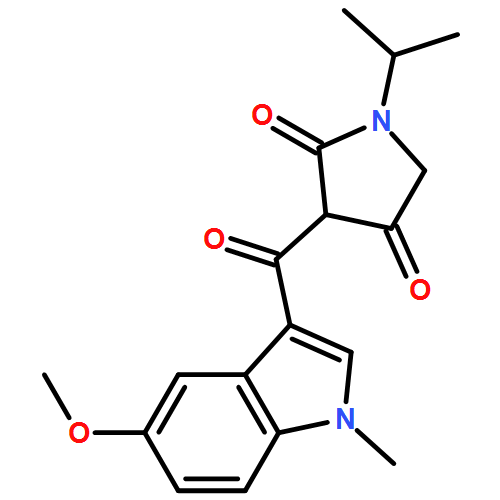 2,4-Pyrrolidinedione, 3-[(5-methoxy-1-methyl-1H-indol-3-yl)carbonyl]-1-(1-methylethyl)-