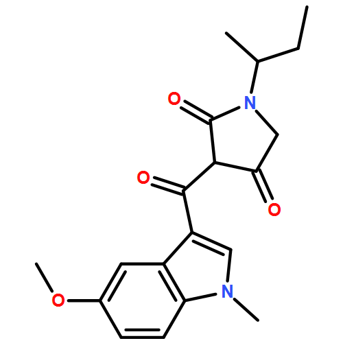 2,4-Pyrrolidinedione, 3-[(5-methoxy-1-methyl-1H-indol-3-yl)carbonyl]-1-(1-methylpropyl)-