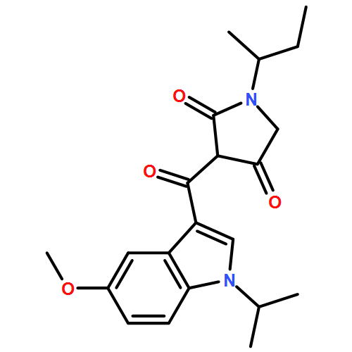 2,4-Pyrrolidinedione, 3-[[5-methoxy-1-(1-methylethyl)-1H-indol-3-yl]carbonyl]-1-(1-methylpropyl)-