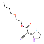 Acetic acid, 2-cyano-2-(2-imidazolidinylidene)-, 2-butoxyethyl ester