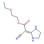 Acetic acid, 2-cyano-2-(2-imidazolidinylidene)-, 2-ethoxyethyl ester