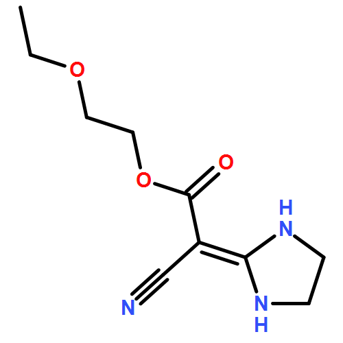 Acetic acid, 2-cyano-2-(2-imidazolidinylidene)-, 2-ethoxyethyl ester