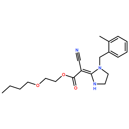 Acetic acid, 2-cyano-2-[1-[(2-methylphenyl)methyl]-2-imidazolidinylidene]-, 2-butoxyethyl ester