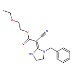 Acetic acid, 2-cyano-2-[1-(phenylmethyl)-2-imidazolidinylidene]-, 2-ethoxyethyl ester
