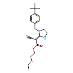 Acetic acid, 2-cyano-2-[1-[[4-(1,1-dimethylethyl)phenyl]methyl]-2-imidazolidinylidene]-, 2-ethoxyethyl ester