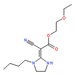 Acetic acid, 2-(1-butyl-2-imidazolidinylidene)-2-cyano-, 2-ethoxyethyl ester