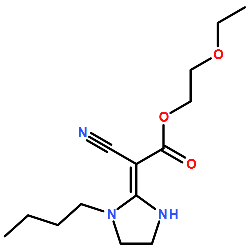 Acetic acid, 2-(1-butyl-2-imidazolidinylidene)-2-cyano-, 2-ethoxyethyl ester