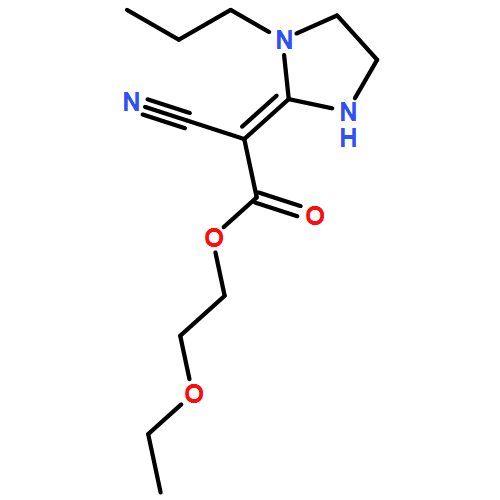 Acetic acid, 2-cyano-2-(1-propyl-2-imidazolidinylidene)-, 2-ethoxyethyl ester