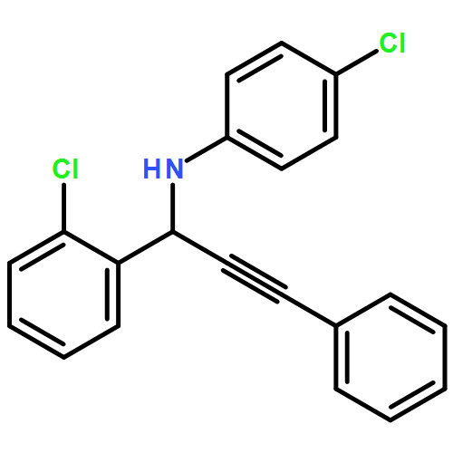 Benzenemethanamine, 2-chloro-N-(4-chlorophenyl)-α-(2-phenylethynyl)-