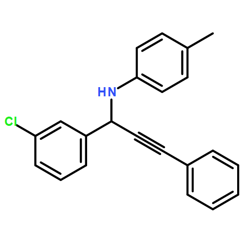 Benzenemethanamine, 3-chloro-N-(4-methylphenyl)-α-(2-phenylethynyl)-