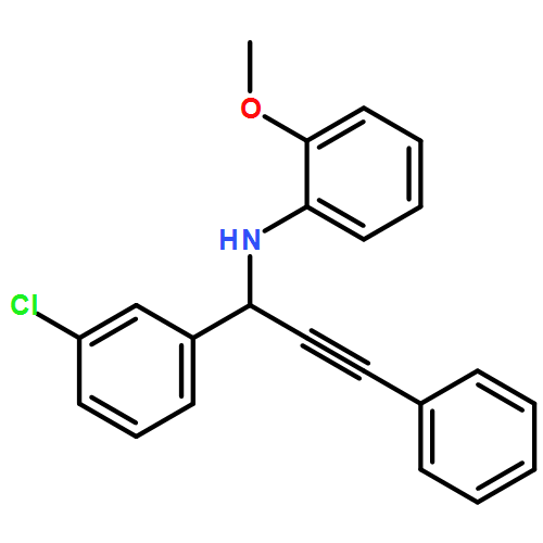 Benzenemethanamine, 3-chloro-N-(2-methoxyphenyl)-α-(2-phenylethynyl)-