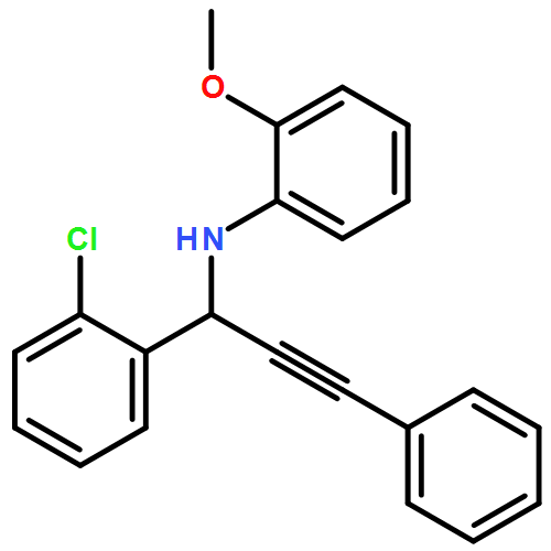 Benzenemethanamine, 2-chloro-N-(2-methoxyphenyl)-α-(2-phenylethynyl)-