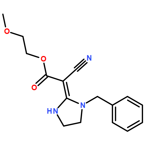 Acetic acid, 2-cyano-2-[1-(phenylmethyl)-2-imidazolidinylidene]-, 2-methoxyethyl ester