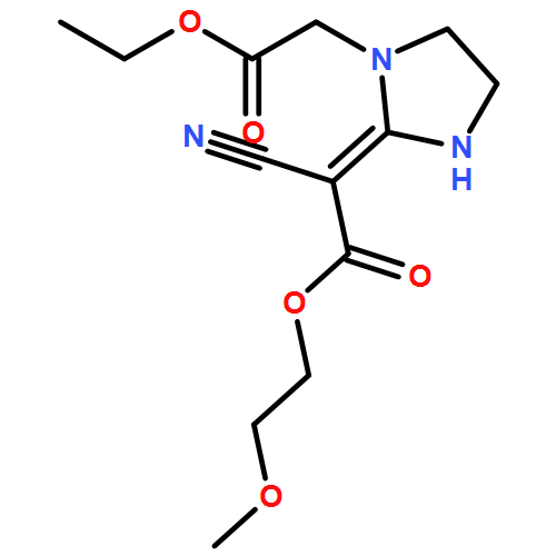 1-Imidazolidineacetic acid, 2-[1-cyano-2-(2-methoxyethoxy)-2-oxoethylidene]-, ethyl ester