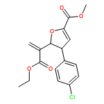 2-Furanacetic acid, 3-(4-chlorophenyl)-2,3-dihydro-5-(methoxycarbonyl)-α-methylene-, ethyl ester, (2R,3S)-rel-
