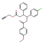 Benzenehexanoic acid, γ-(4-chlorophenyl)-4-methoxy-ε-oxo-β-phenyl-, 2-propyn-1-yl ester, (βR,γR)-rel-