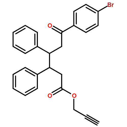Benzenehexanoic acid, 4-bromo-ε-oxo-β,γ-diphenyl-, 2-propyn-1-yl ester, (βR,γR)-rel-