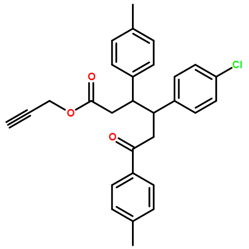 Benzenehexanoic acid, γ-(4-chlorophenyl)-4-methyl-β-(4-methylphenyl)-ε-oxo-, 2-propyn-1-yl ester, (βR,γR)-rel-