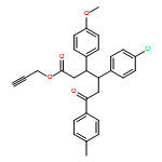 Benzenehexanoic acid, γ-(4-chlorophenyl)-β-(4-methoxyphenyl)-4-methyl-ε-oxo-, 2-propyn-1-yl ester, (βR,γR)-rel-