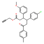 Benzenehexanoic acid, γ-(4-chlorophenyl)-β-(3-methoxyphenyl)-4-methyl-ε-oxo-, 2-propyn-1-yl ester, (βR,γR)-rel-