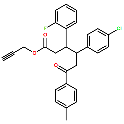 Benzenehexanoic acid, γ-(4-chlorophenyl)-β-(2-fluorophenyl)-4-methyl-ε-oxo-, 2-propyn-1-yl ester, (βR,γS)-rel-
