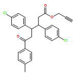 Benzenehexanoic acid, β,γ-bis(4-chlorophenyl)-4-methyl-ε-oxo-, 2-propyn-1-yl ester, (βR,γR)-rel-