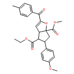 6aH-Cyclopenta[b]furan-4,6a-dicarboxylic acid, 3a,4,5,6-tetrahydro-5-(4-methoxyphenyl)-2-(4-methylbenzoyl)-, 4-ethyl 6a-methyl ester, (3aR,4S,5R,6aS)-rel-