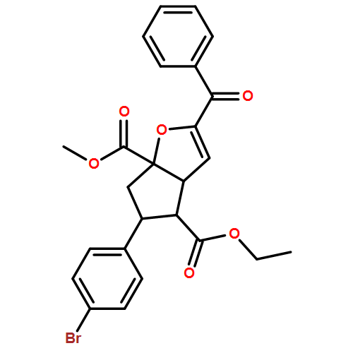 6aH-Cyclopenta[b]furan-4,6a-dicarboxylic acid, 2-benzoyl-5-(4-bromophenyl)-3a,4,5,6-tetrahydro-, 4-ethyl 6a-methyl ester, (3aR,4S,5R,6aS)-rel-