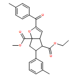 6aH-Cyclopenta[b]furan-4,6a-dicarboxylic acid, 3a,4,5,6-tetrahydro-2-(4-methylbenzoyl)-5-(3-methylphenyl)-, 4-ethyl 6a-methyl ester, (3aR,4S,5R,6aS)-rel-
