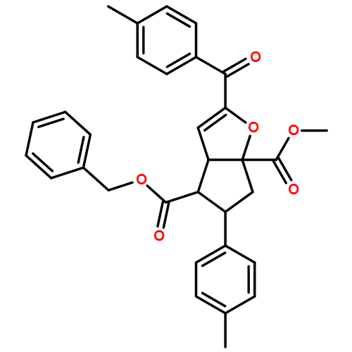 6aH-Cyclopenta[b]furan-4,6a-dicarboxylic acid, 3a,4,5,6-tetrahydro-2-(4-methylbenzoyl)-5-(4-methylphenyl)-, 6a-methyl 4-(phenylmethyl) ester, (3aR,4S,5R,6aS)-rel-