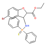 2-Benzofurancarboxylic acid, 5-bromo-3-[(diphenylphosphinothioyl)amino]-2,3-dihydro-, ethyl ester, (2R,3R)-rel-
