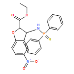 2-Benzofurancarboxylic acid, 3-[(diphenylphosphinothioyl)amino]-2,3-dihydro-5-nitro-, ethyl ester, (2R,3R)-rel-