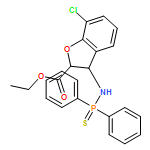 2-Benzofurancarboxylic acid, 7-chloro-3-[(diphenylphosphinothioyl)amino]-2,3-dihydro-, ethyl ester, (2R,3R)-rel-