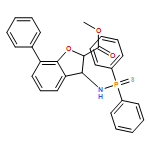 2-Benzofurancarboxylic acid, 3-[(diphenylphosphinothioyl)amino]-2,3-dihydro-7-phenyl-, methyl ester, (2R,3R)-rel-