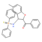 Phosphinothioic amide, N-[(2R,3R)-2-benzoyl-2,3-dihydro-5-methyl-3-benzofuranyl]-P,P-diphenyl-, rel-