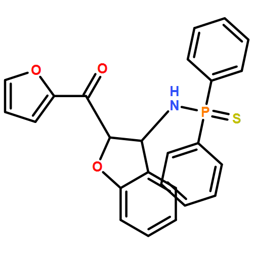 Phosphinothioic amide, N-[(2R,3R)-2-(2-furanylcarbonyl)-2,3-dihydro-3-benzofuranyl]-P,P-diphenyl-, rel-