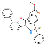 2-Propenoic acid, 3-[(2R,3S)-3-[(diphenylphosphinothioyl)amino]-2,3-dihydro-7-phenyl-2-benzofuranyl]-, methyl ester, (2E)-rel-