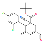 3-Cyclohexene-1-carboxylic acid, 1-cyano-6-(2,4-dichlorophenyl)-3-formyl-5-methylene-, 1,1-dimethylethyl ester, (1R,6S)-rel-