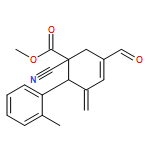 3-Cyclohexene-1-carboxylic acid, 1-cyano-3-formyl-5-methylene-6-(2-methylphenyl)-, methyl ester, (1R,6R)-rel-