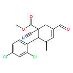 3-Cyclohexene-1-carboxylic acid, 1-cyano-6-(2,4-dichlorophenyl)-3-formyl-5-methylene-, methyl ester, (1R,6R)-rel-