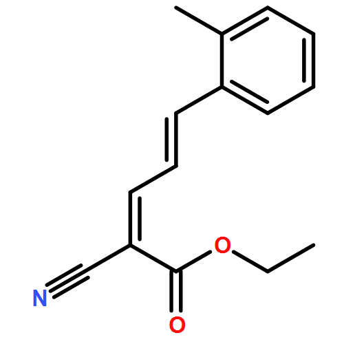 2,4-Pentadienoic acid, 2-cyano-5-(2-methylphenyl)-, ethyl ester, (2E,4E)-