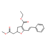 2-Furanacetic acid, 4-(ethoxycarbonyl)-2,3-dihydro-5-[(1E)-2-phenylethenyl]-, methyl ester