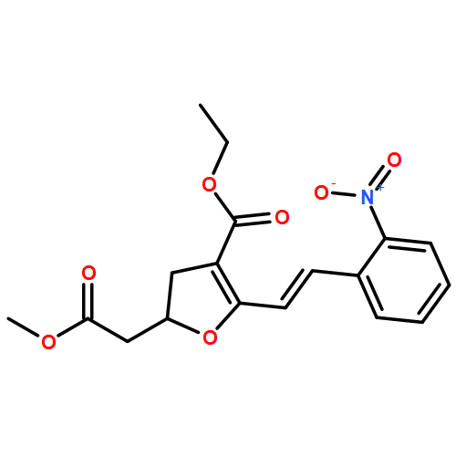 2-Furanacetic acid, 4-(ethoxycarbonyl)-2,3-dihydro-5-[(1E)-2-(2-nitrophenyl)ethenyl]-, methyl ester