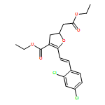 2-Furanacetic acid, 5-[(1E)-2-(2,4-dichlorophenyl)ethenyl]-4-(ethoxycarbonyl)-2,3-dihydro-, ethyl ester