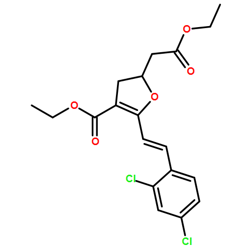 2-Furanacetic acid, 5-[(1E)-2-(2,4-dichlorophenyl)ethenyl]-4-(ethoxycarbonyl)-2,3-dihydro-, ethyl ester