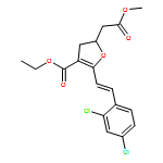 2-Furanacetic acid, 5-[(1E)-2-(2,4-dichlorophenyl)ethenyl]-4-(ethoxycarbonyl)-2,3-dihydro-, methyl ester