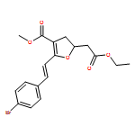 2-Furanacetic acid, 5-[(1E)-2-(4-bromophenyl)ethenyl]-2,3-dihydro-4-(methoxycarbonyl)-, ethyl ester
